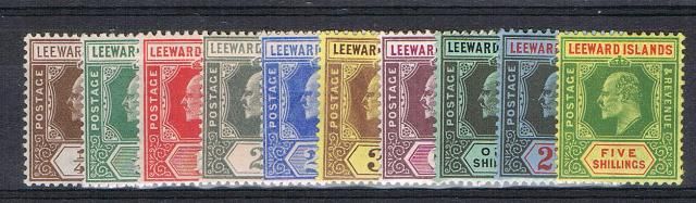 Image of Leeward Islands SG 36/45 LMM British Commonwealth Stamp